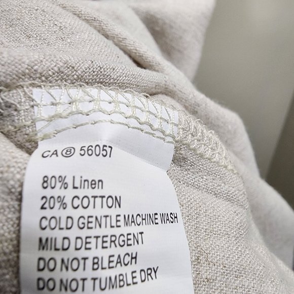 House of Sienna linen blend v-neck button front short sleeve dress NWT size 14 - Picture 8 of 11